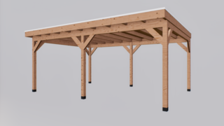 Douglas overkapping met overstek Verando, , 400*600cm